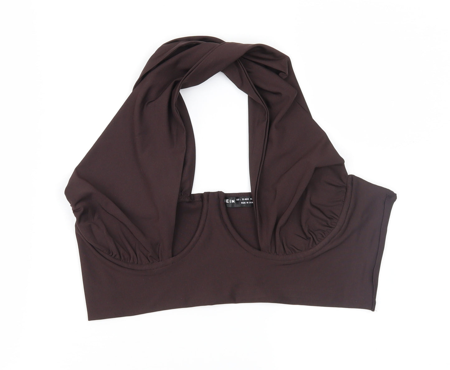 SheIn Womens Brown   Cropped Blouse Size L