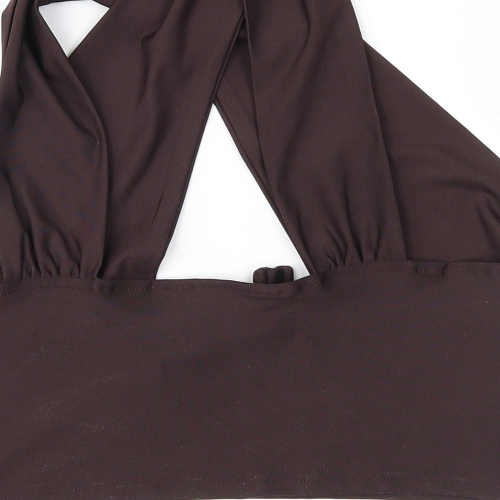 SheIn Womens Brown   Cropped Blouse Size L