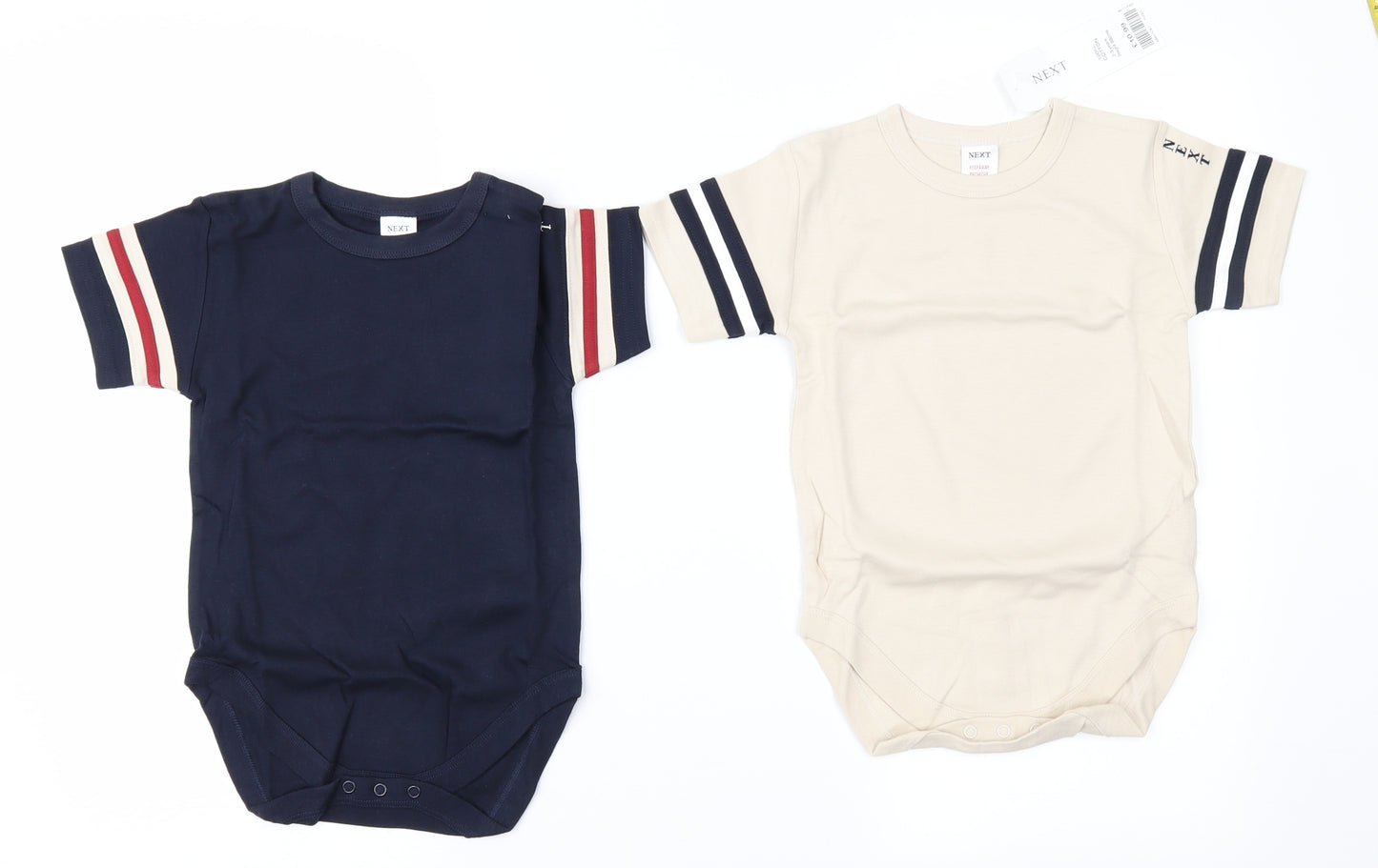 NEXT Boys Beige  Jersey Basic T-Shirt Size 2-3 Years  - 2 pack