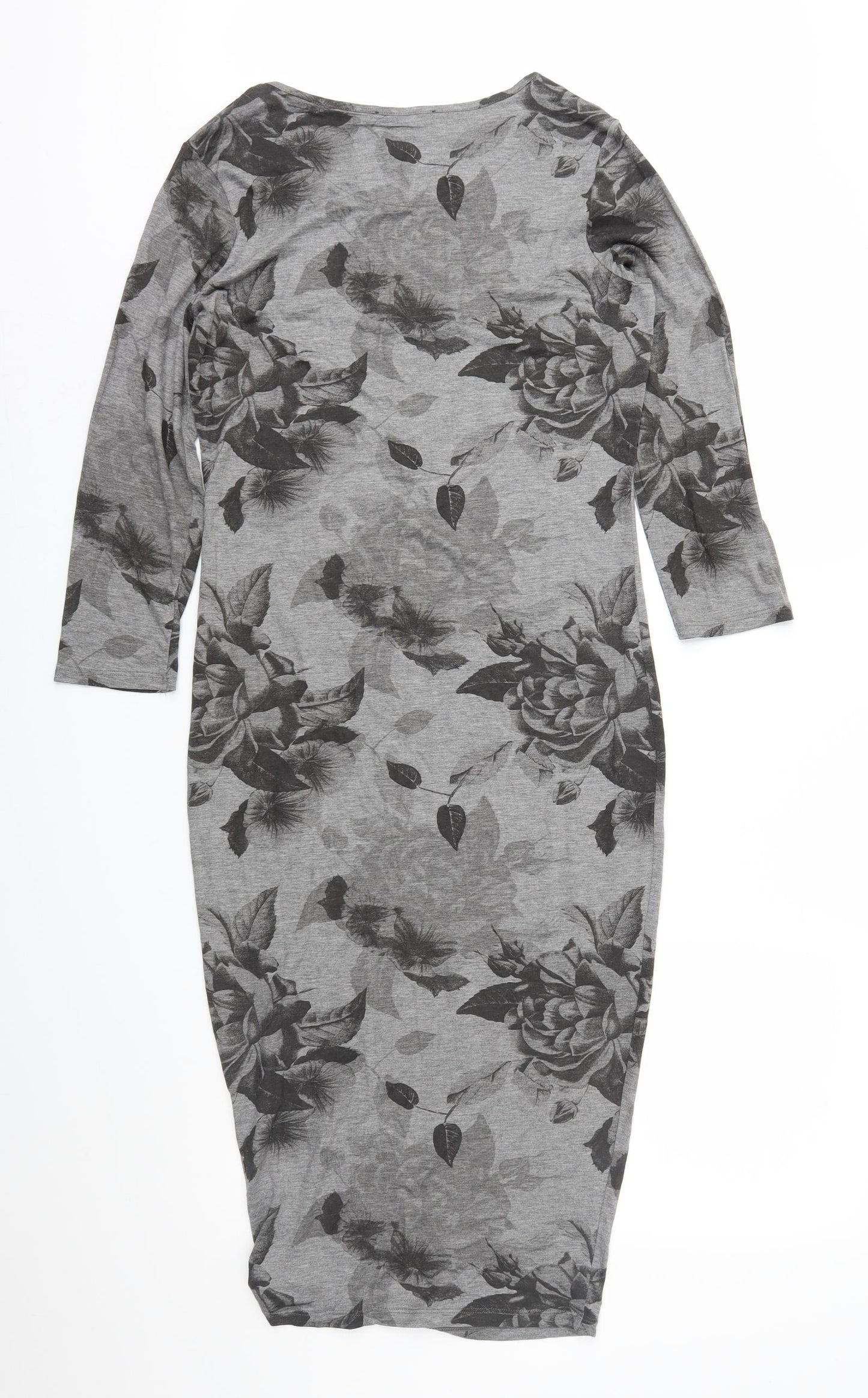 NEXT Womens Grey Floral  Sheath  Size 10