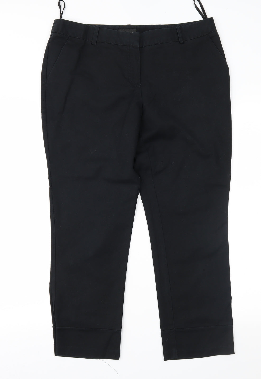 NEXT Womens Black   Capri Trousers Size 14 L25 in