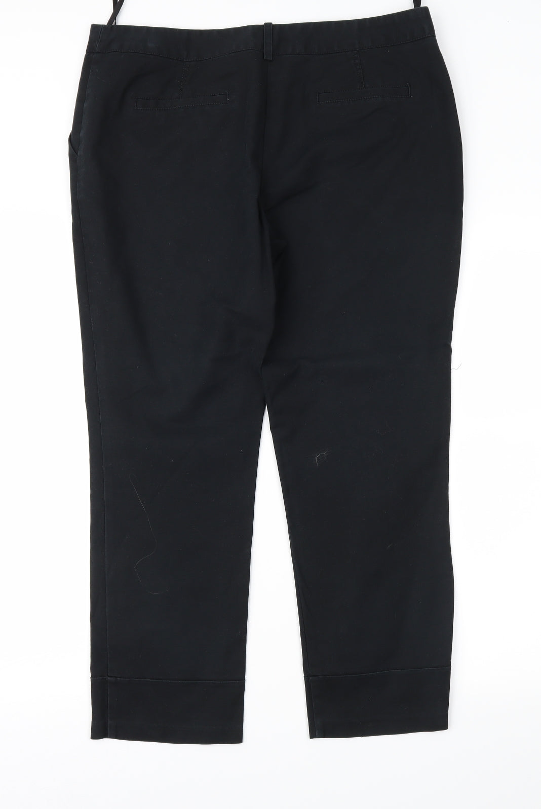 NEXT Womens Black   Capri Trousers Size 14 L25 in
