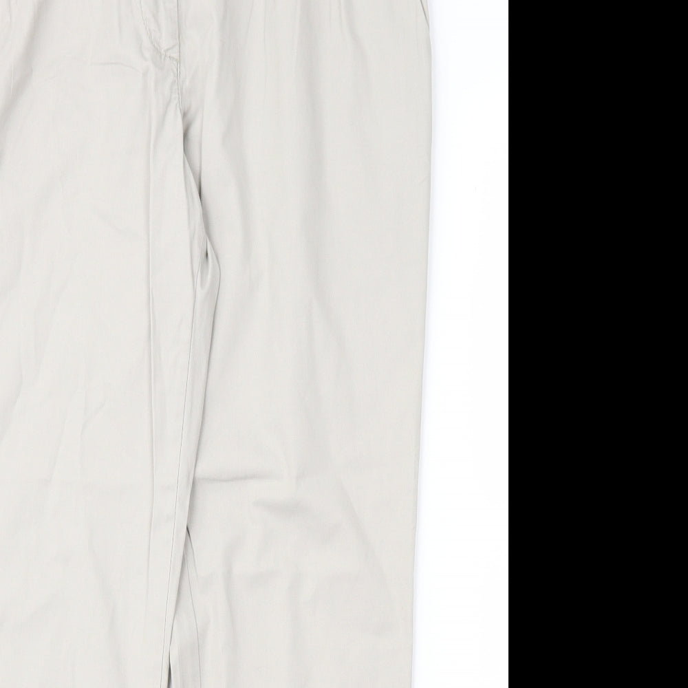 NEXT Womens Beige   Chino Trousers Size 14 L26 in