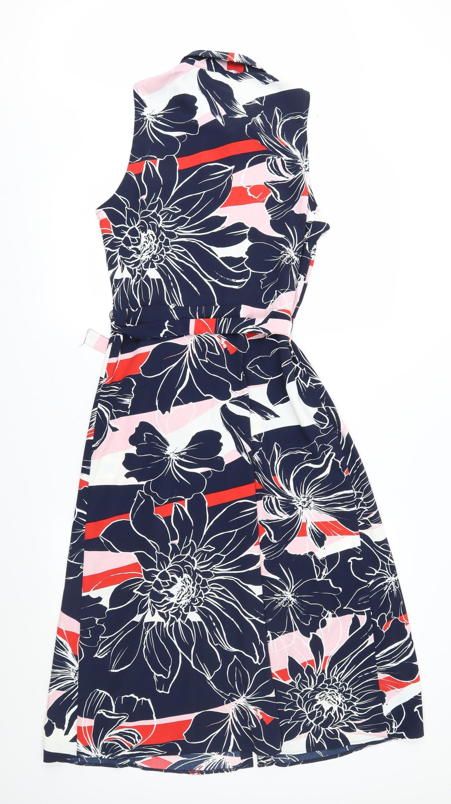 George Womens Blue Floral  Fit & Flare  Size 10