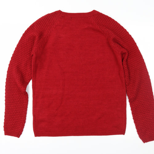 NEXT Womens Red  Knit Pullover Jumper Size 10