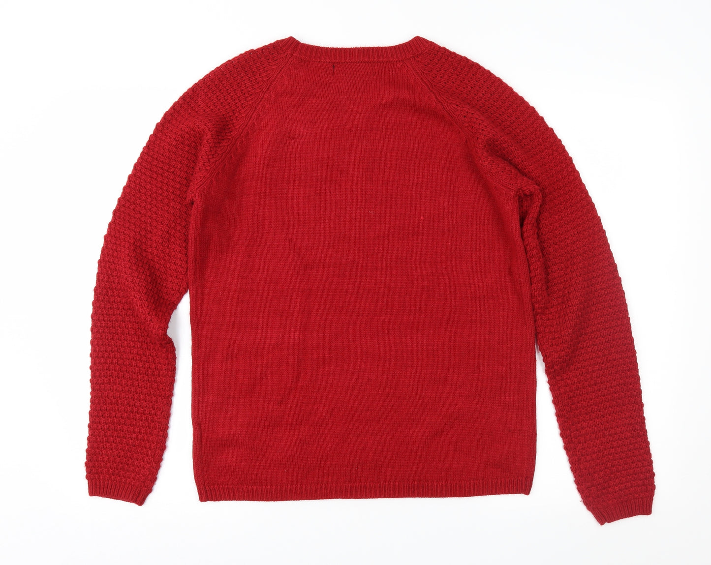 NEXT Womens Red  Knit Pullover Jumper Size 10
