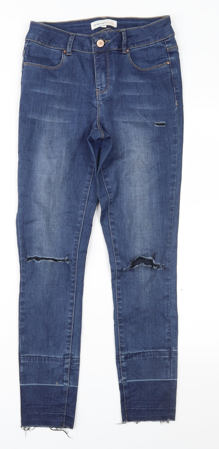 Threadbare Womens Blue  Denim Skinny Jeans Size 10 L28 in