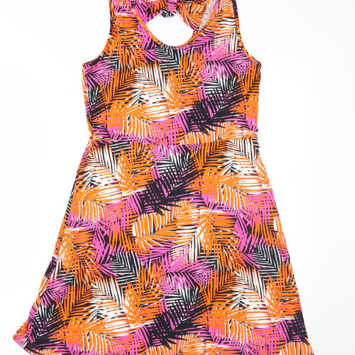 George Womens Multicoloured Geometric Jersey Fit & Flare  Size S