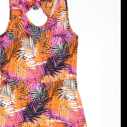 George Womens Multicoloured Geometric Jersey Fit & Flare  Size S