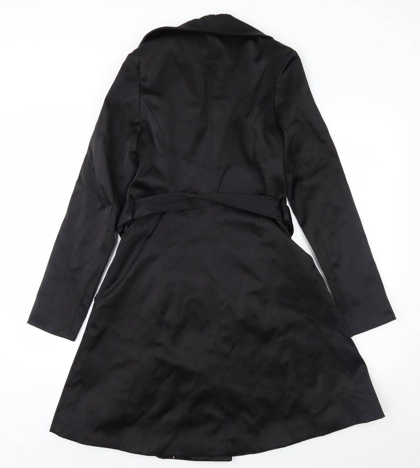 Lipsy Womens Black   Trench Coat Coat Size 8