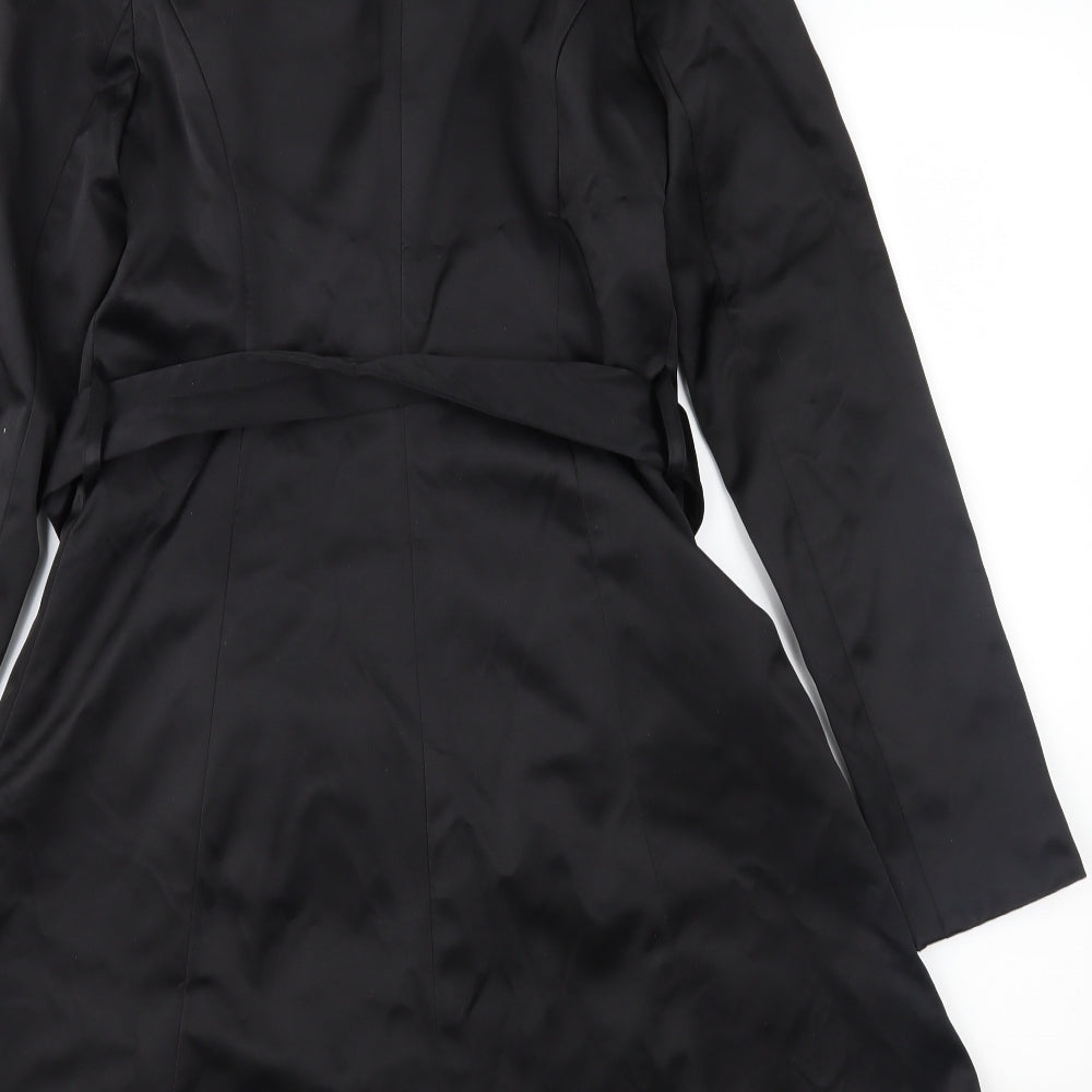 Lipsy Womens Black   Trench Coat Coat Size 8