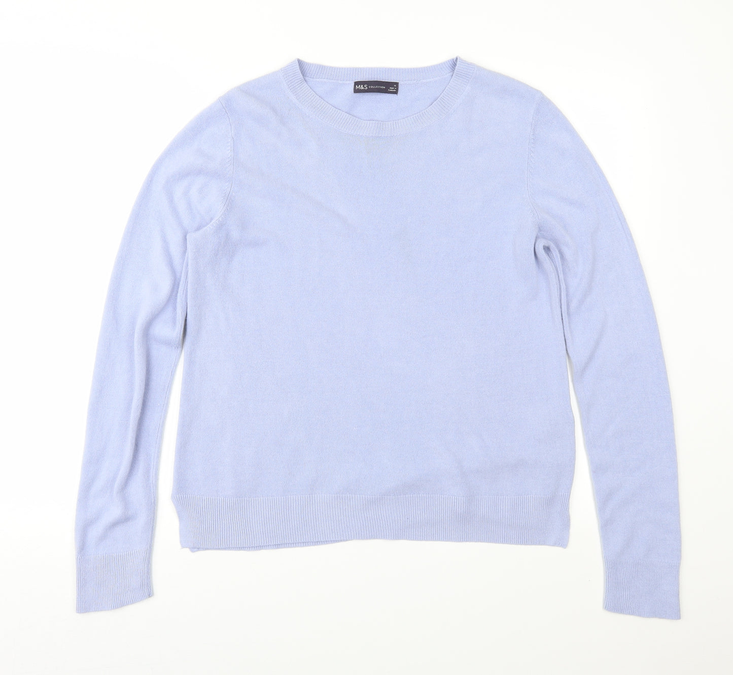 Marks and Spencer Womens Blue  Knit Pullover Jumper Size 16