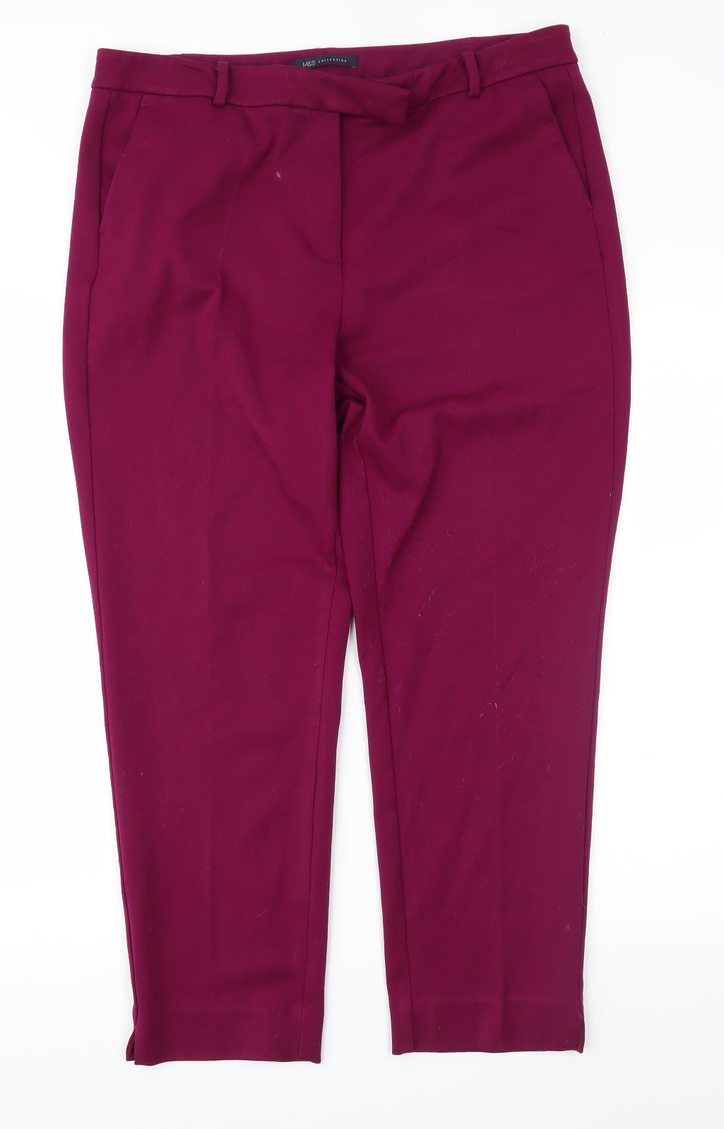 Marks and Spencer Womens Purple   Trousers  Size 16 L28 in