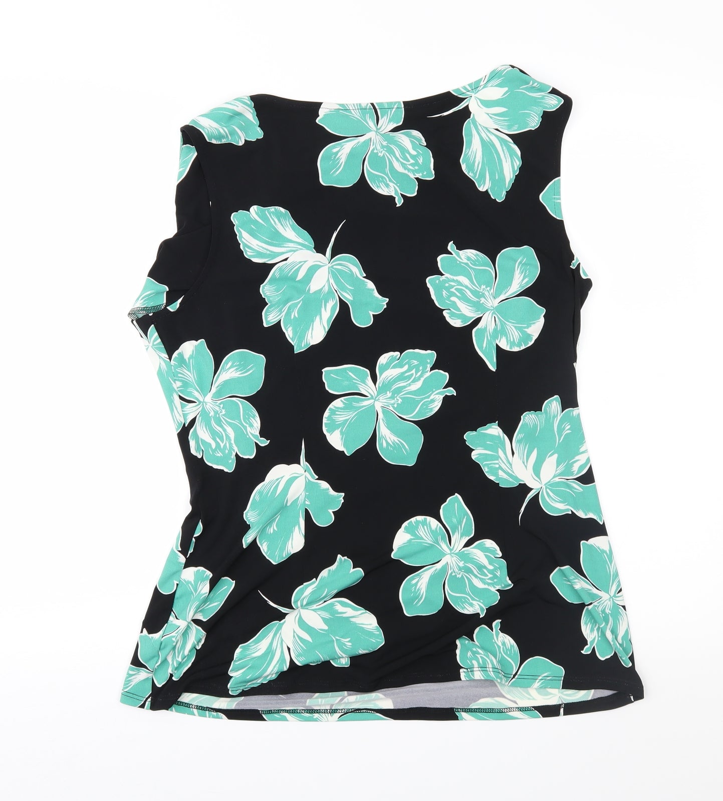 Jonathan Saunders Womens Black Floral  Basic Blouse Size 16