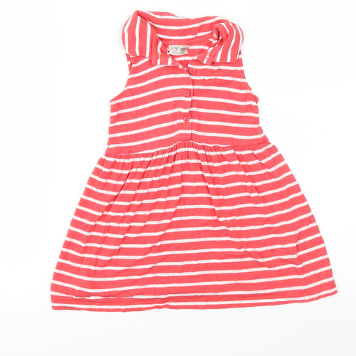 NEXT Girls Red Striped Jersey Fit & Flare  Size 18-24 Months