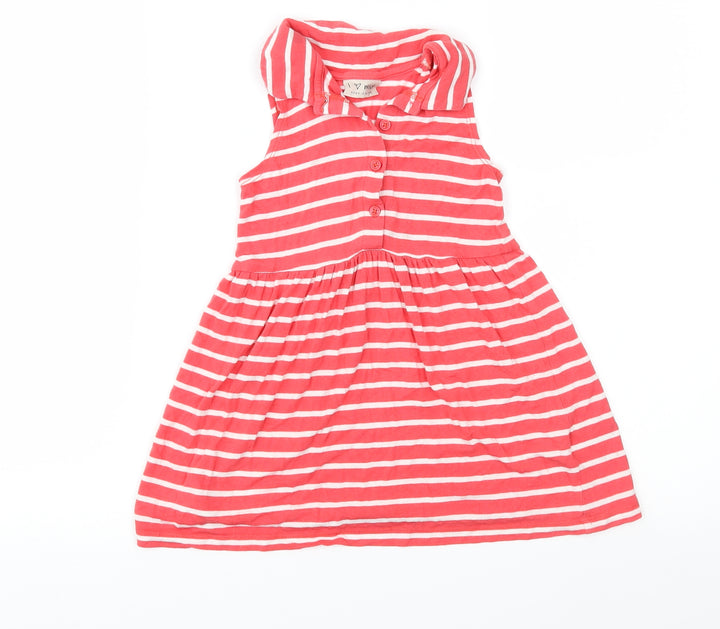 NEXT Girls Red Striped Jersey Fit & Flare Size 18-24 Months