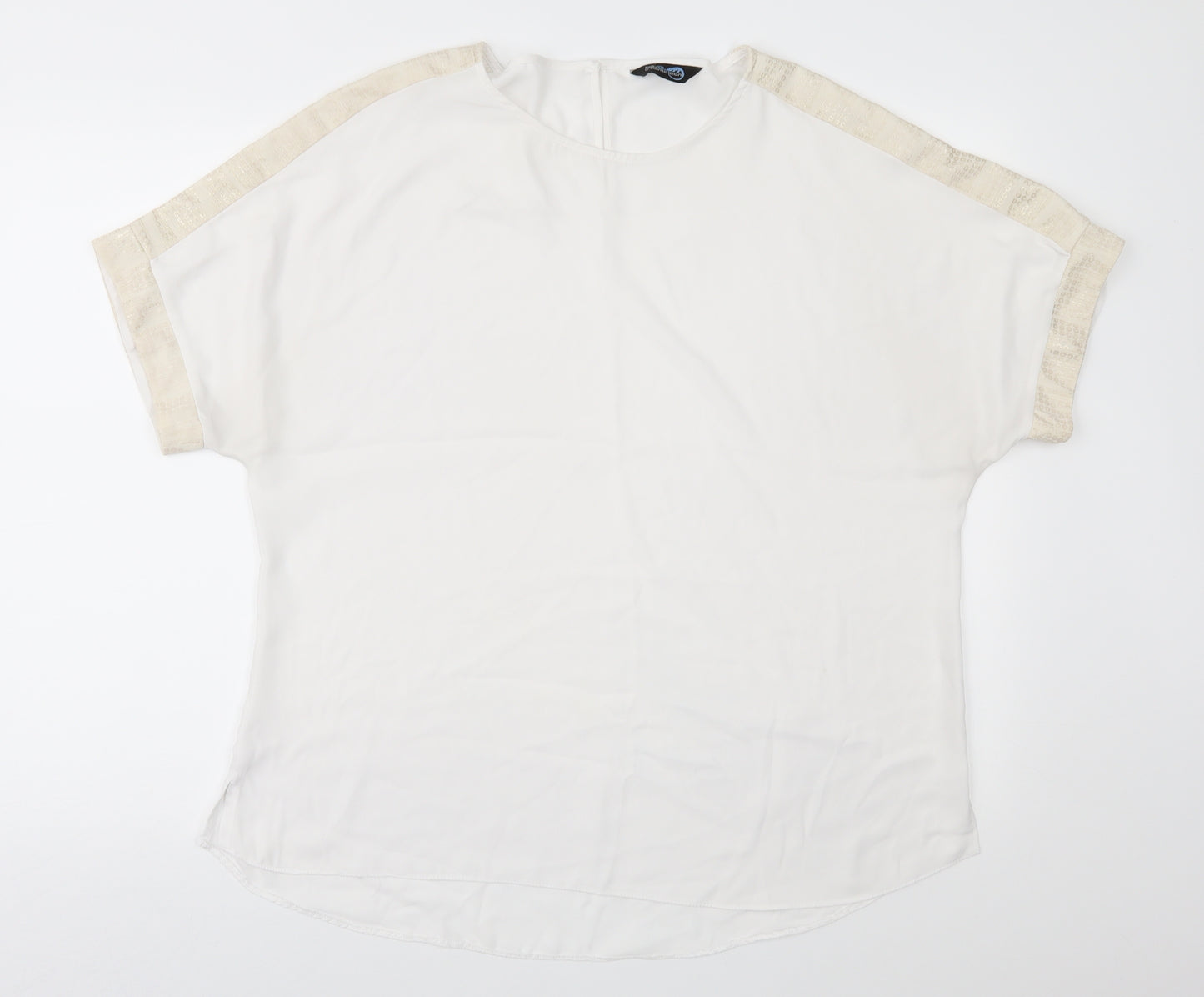 Blue Chameleon Womens White   Basic Blouse Size 16