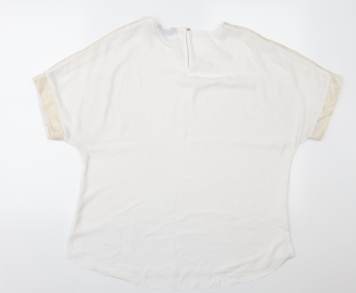 Blue Chameleon Womens White   Basic Blouse Size 16