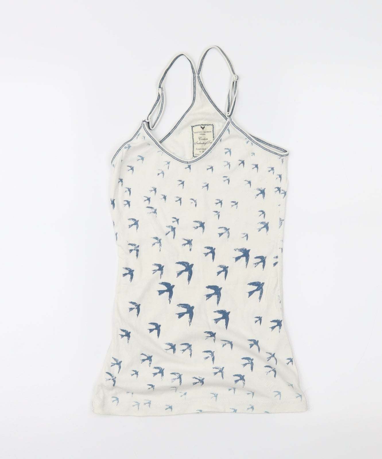 Cordon Womens Ivory Geometric Jersey Basic Tank Size XS