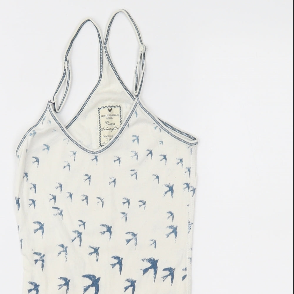 Cordon Womens Ivory Geometric Jersey Basic Tank Size XS