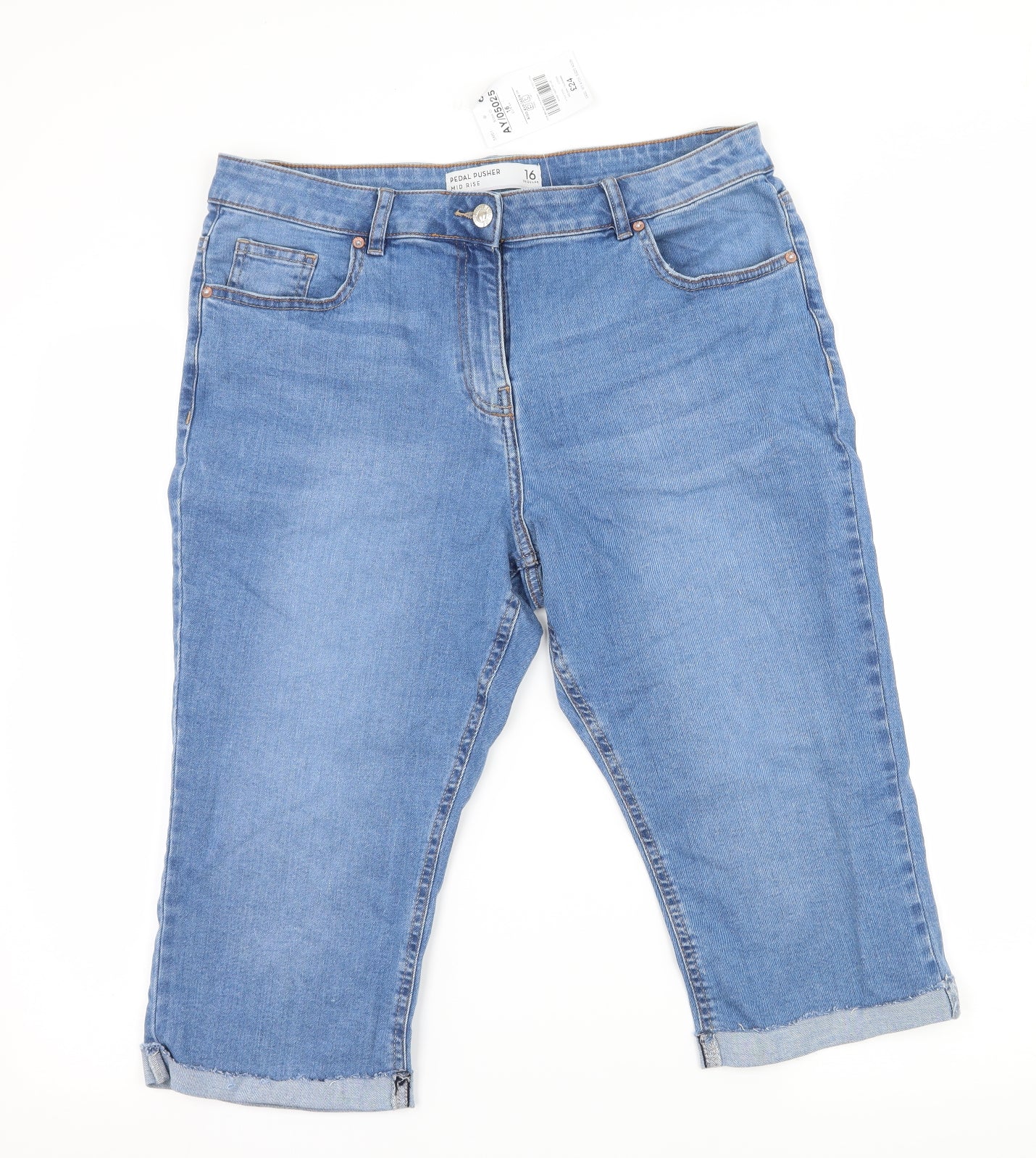 NEXT Womens Blue  Denim Bermuda Shorts Size 16