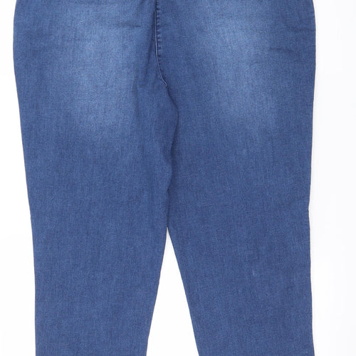 Papaya Womens Blue  Denim Jogger Trousers Size 16 L26 in