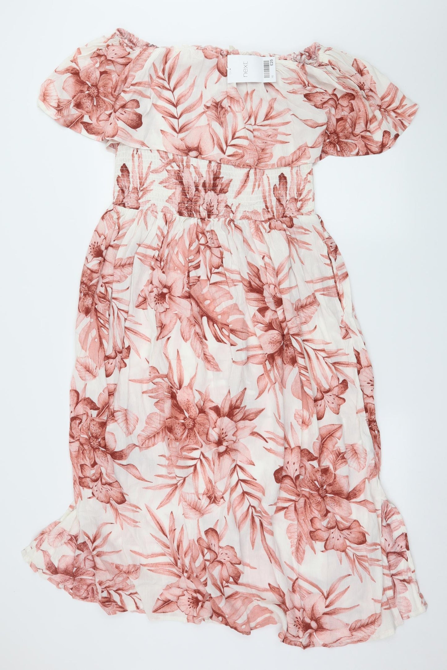 NEXT Womens Pink Floral  Fit & Flare  Size 16