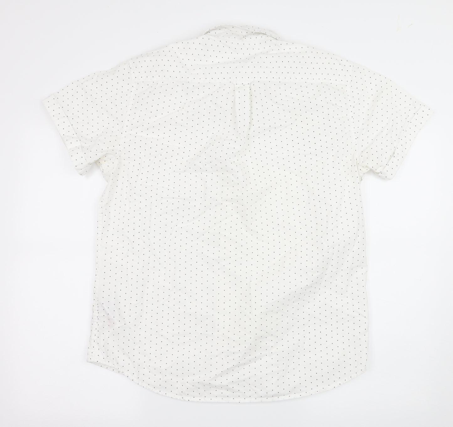ONLY & SONS Mens White Polka Dot   Button-Up Size XL