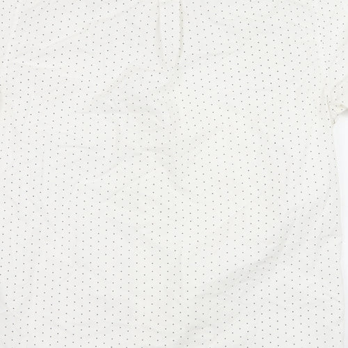 ONLY & SONS Mens White Polka Dot   Button-Up Size XL