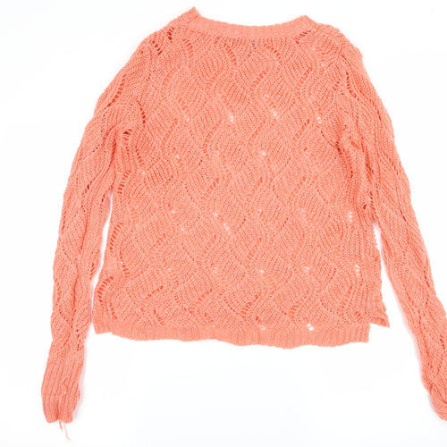 Atmopshere Womens Orange  Knit Pullover Jumper Size 12