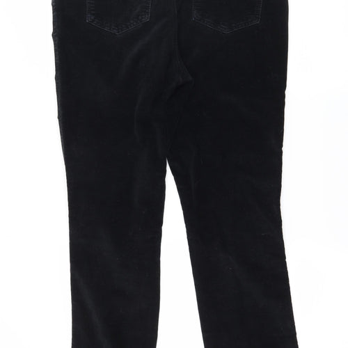 Phase Eight Womens Black  Velour Trousers  Size 36 in L28 in