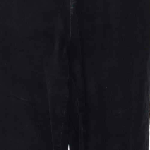 Phase Eight Womens Black  Velour Trousers  Size 36 in L28 in