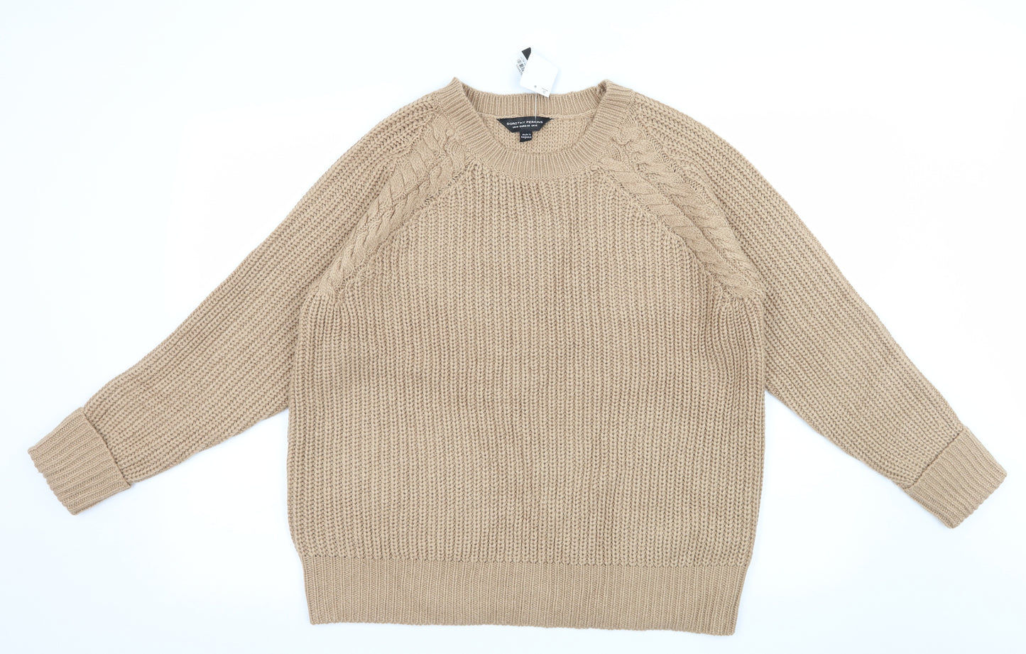 Dorothy Perkins Womens Brown  Knit Pullover Jumper Size 18