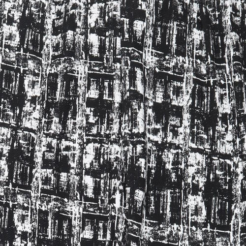 Peacocks Womens Black Geometric Jersey Harem Trousers Size 18 L29 in