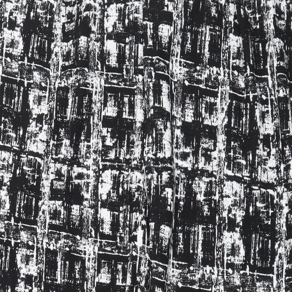 Peacocks Womens Black Geometric Jersey Harem Trousers Size 18 L29 in