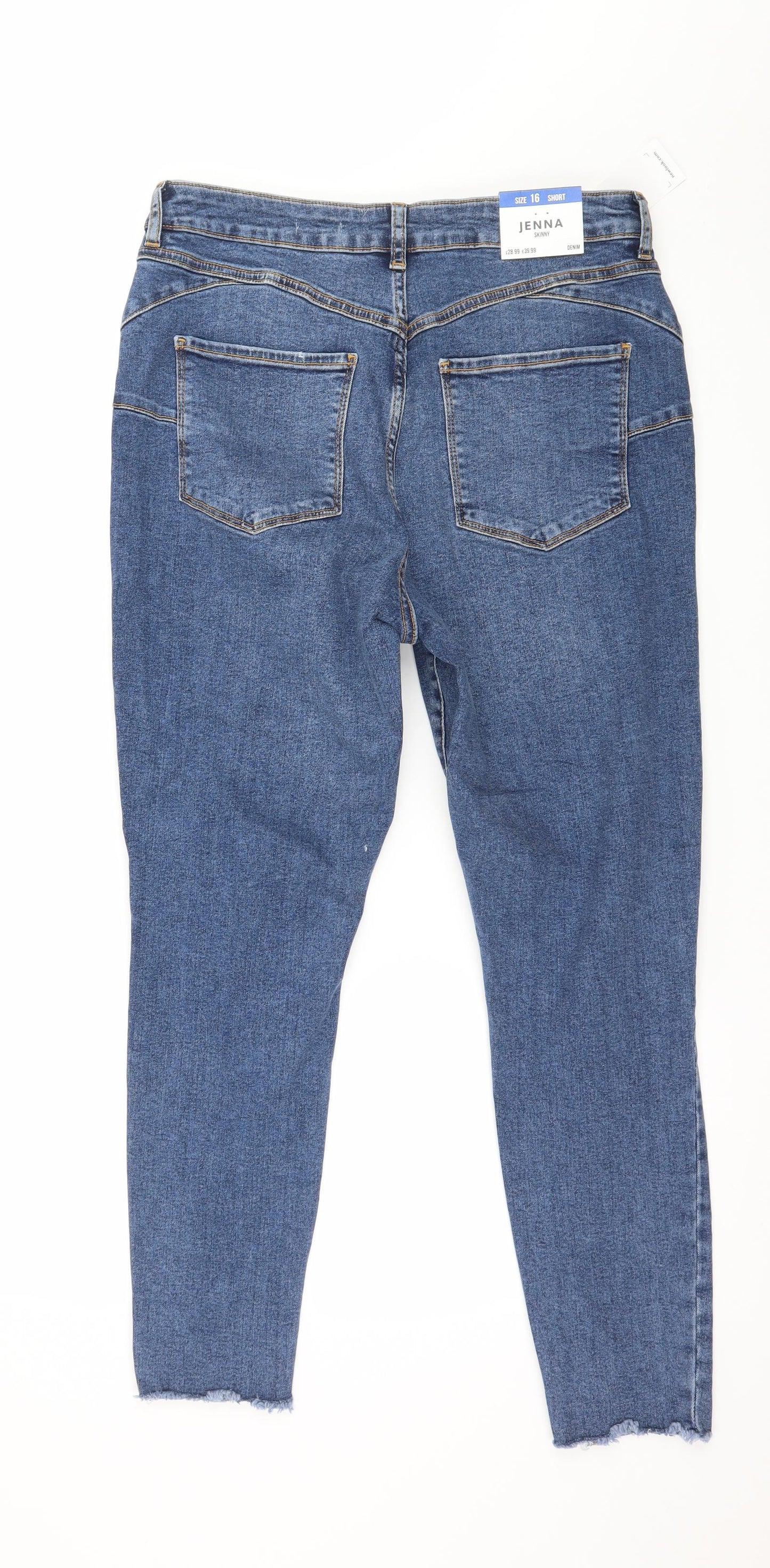 New Look Womens Blue  Denim Skinny Jeans Size 16 L26 in