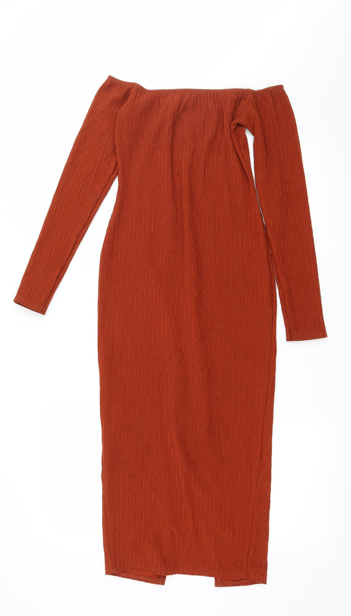 Edge Street Womens Brown Jersey Bodycon Size 8