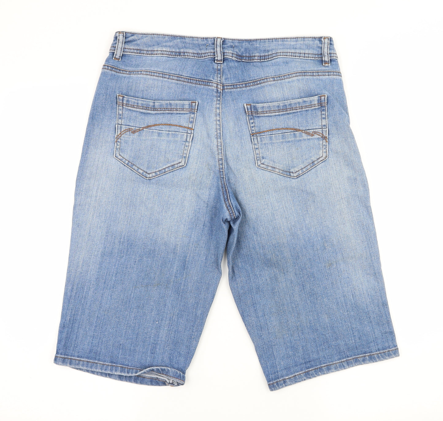 TU Womens Blue  Denim Bermuda Shorts Size 12