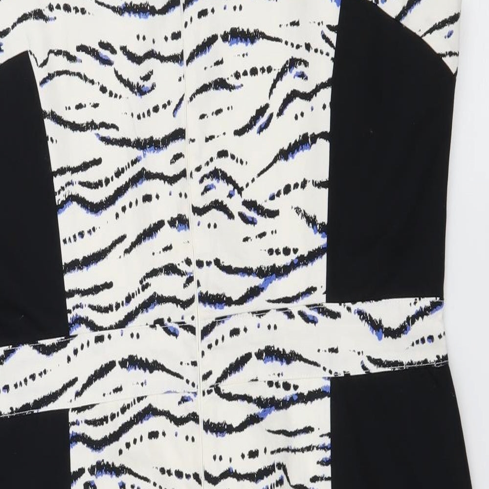 French Connection Womens White Geometric  Shift  Size 16