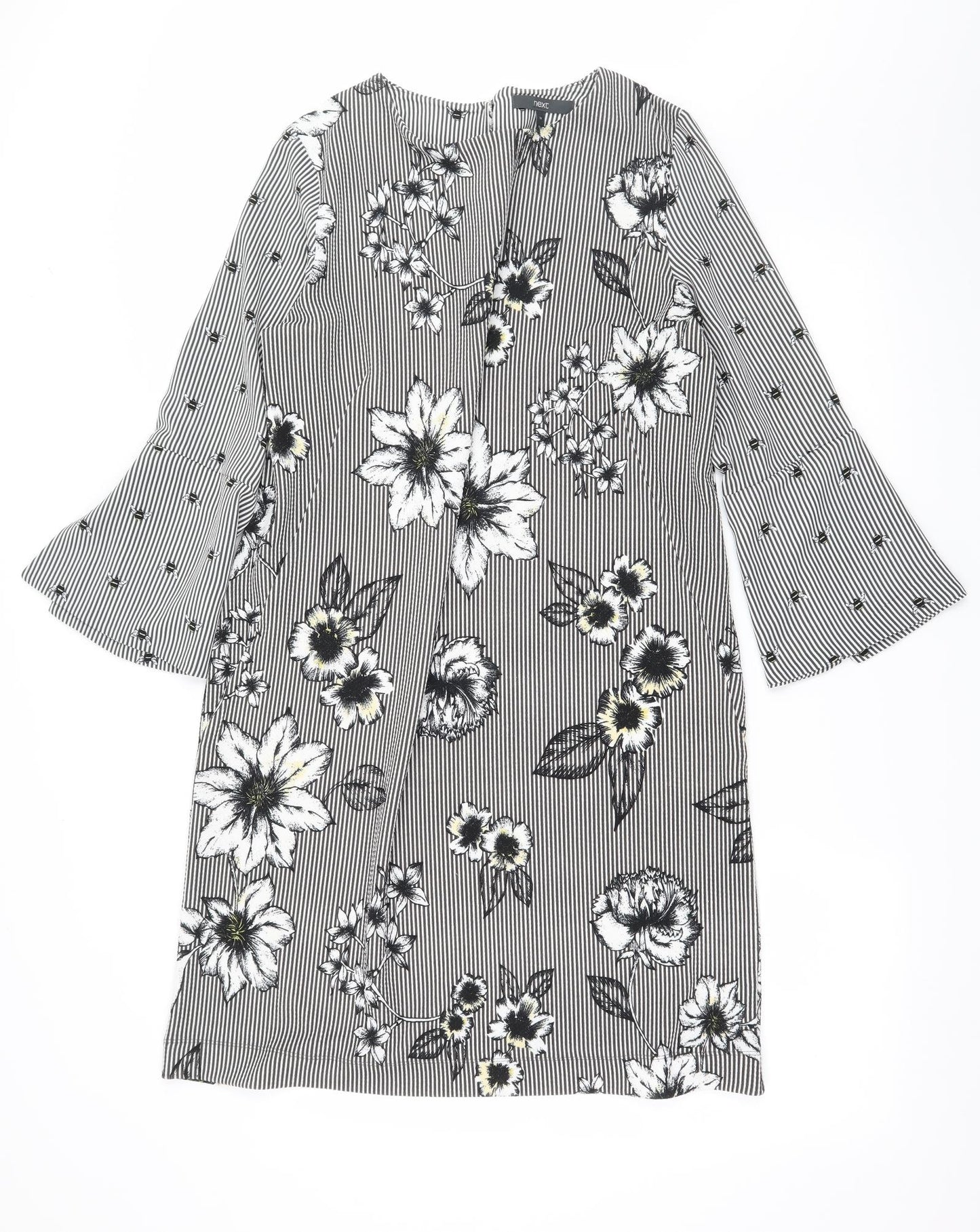 NEXT Womens White Floral Jersey A-Line  Size 14
