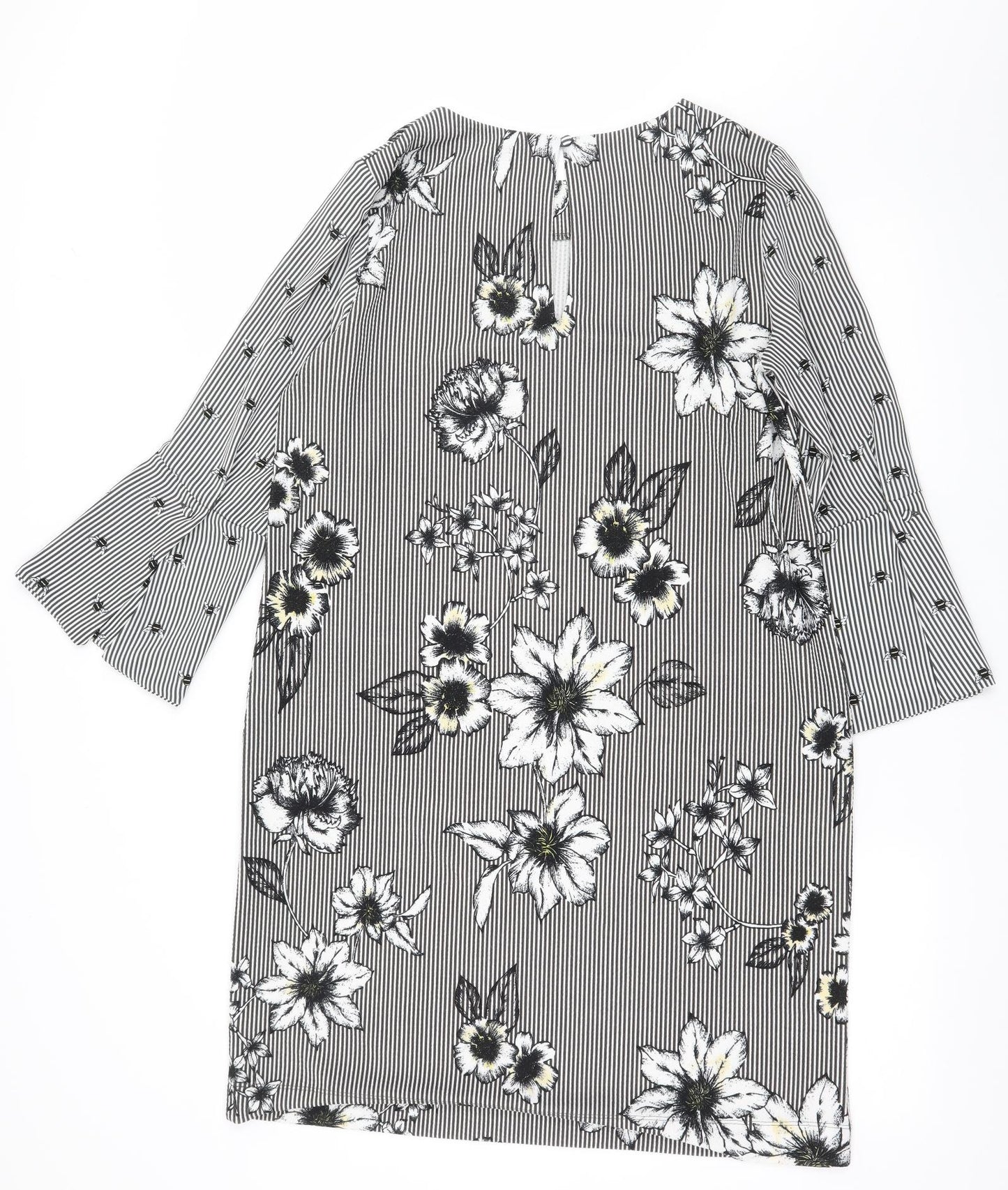 NEXT Womens White Floral Jersey A-Line  Size 14