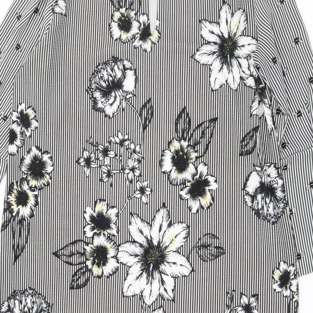 NEXT Womens White Floral Jersey A-Line  Size 14