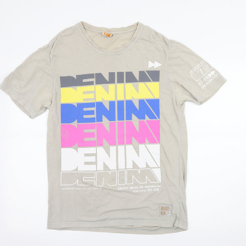 Divaldi Wear Mens Green  Jersey  T-Shirt Size M  - Denim