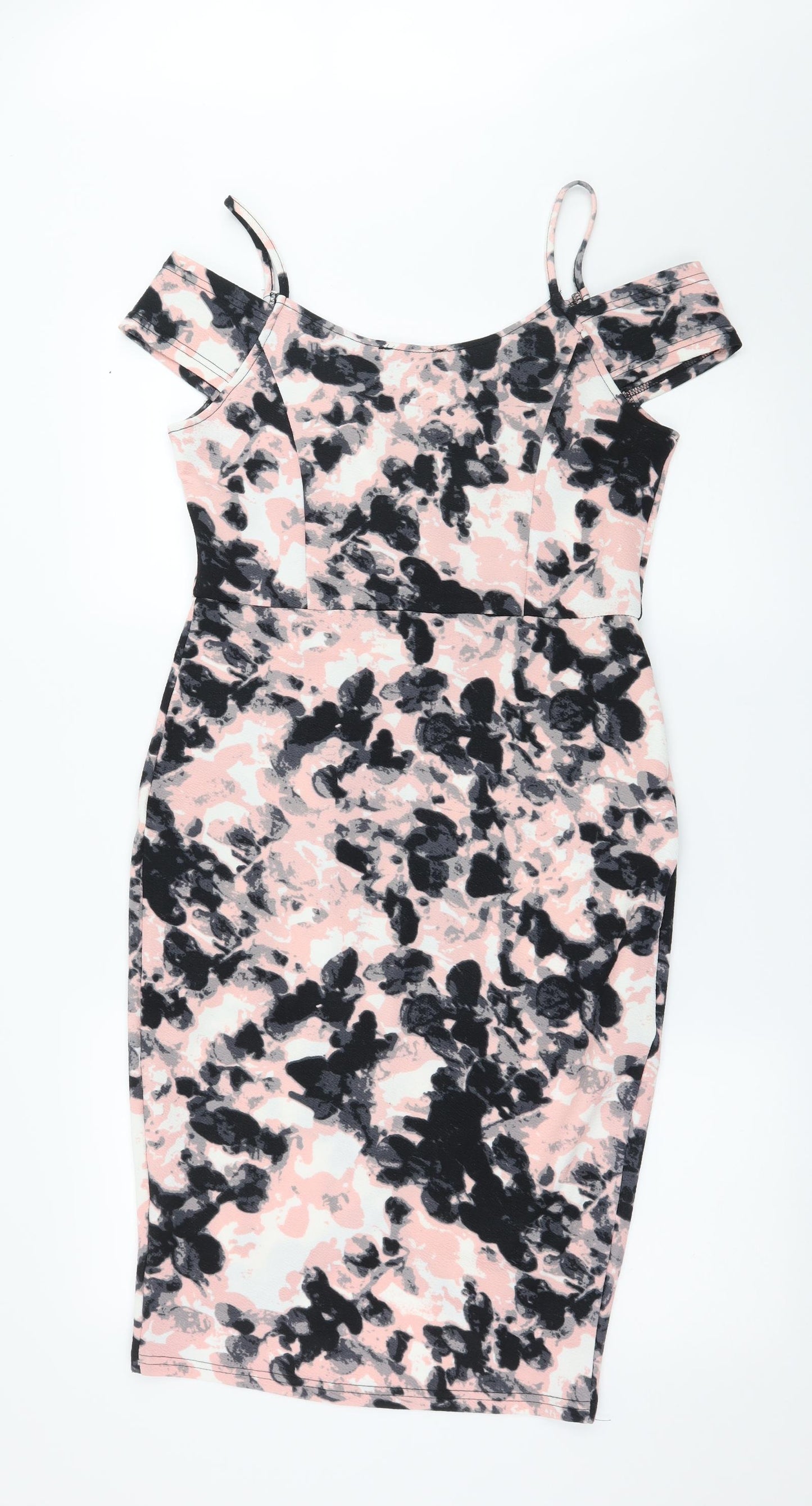 AX Paris Womens Pink Geometric Jersey Bodycon  Size 12  - Abstract