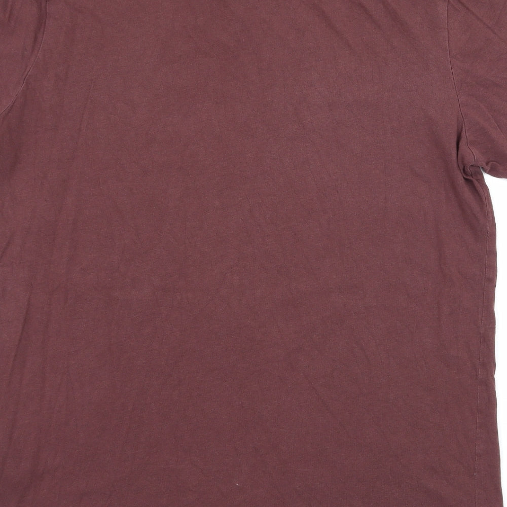 JACK & JONES Mens Brown  Jersey  T-Shirt Size L