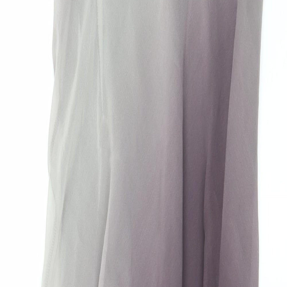 Principles Womens Purple Striped Chiffon Fit & Flare  Size 16
