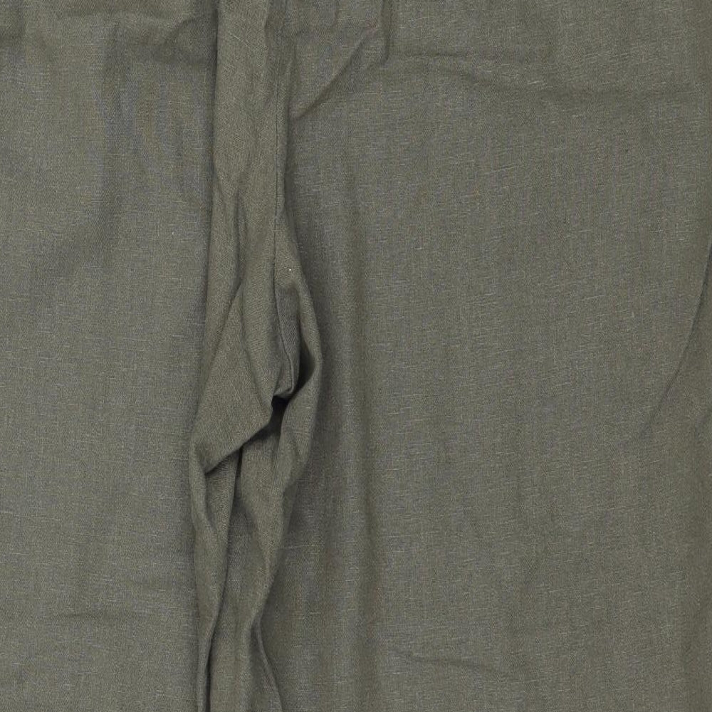 F&F Womens Green   Cropped Trousers Size 14 L21 in