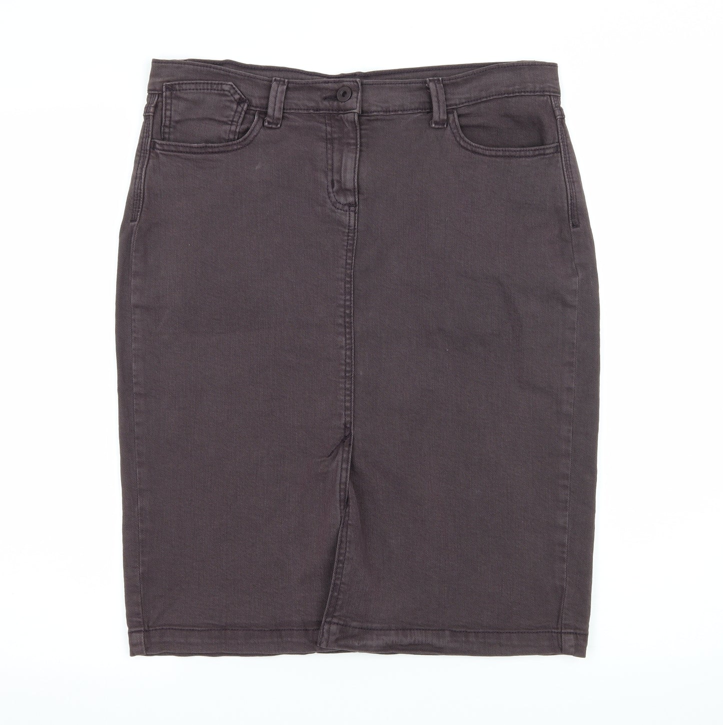 Marks and Spencer Womens Purple  Denim A-Line Skirt Size 14