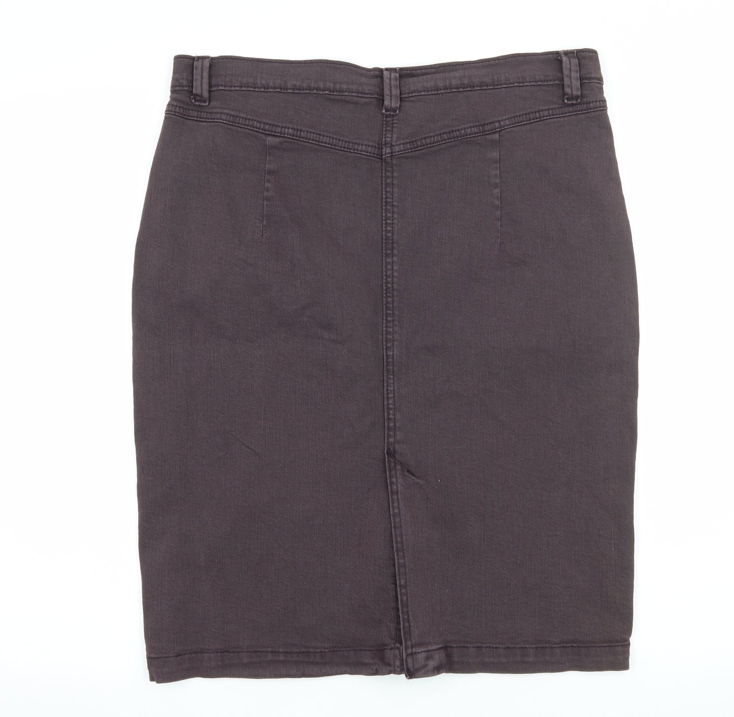 Marks and Spencer Womens Purple  Denim A-Line Skirt Size 14