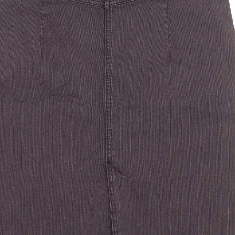 Marks and Spencer Womens Purple  Denim A-Line Skirt Size 14